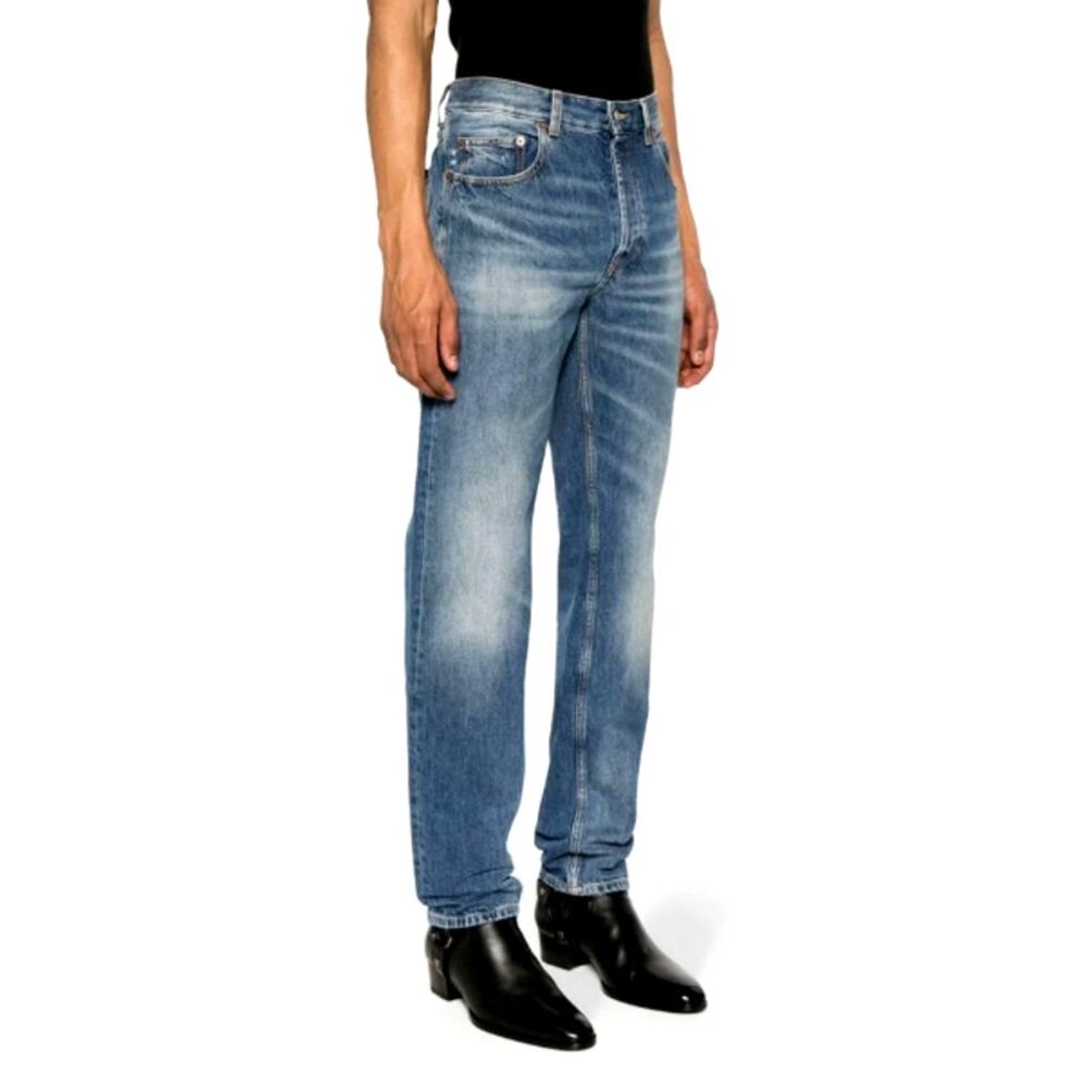 Saint Laurent Men's Straight Jeans - Blue